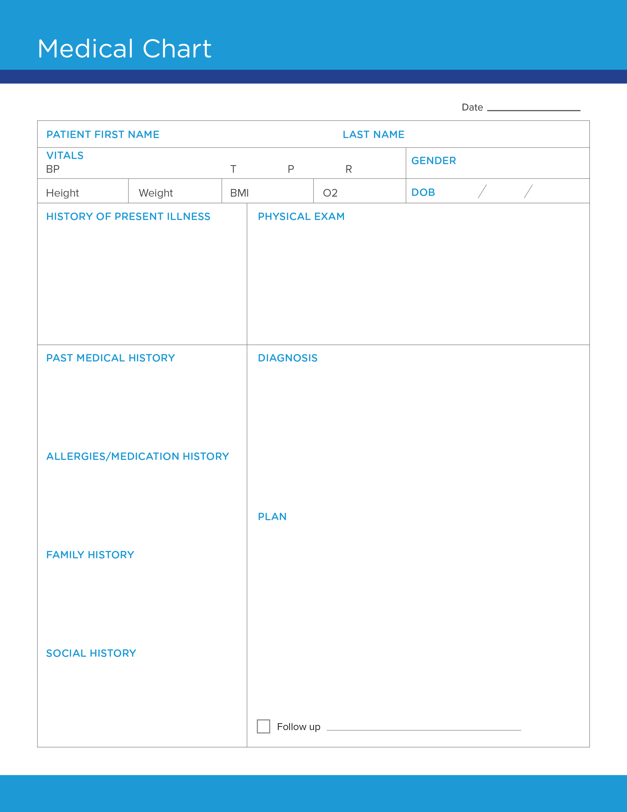 sample patient chart template