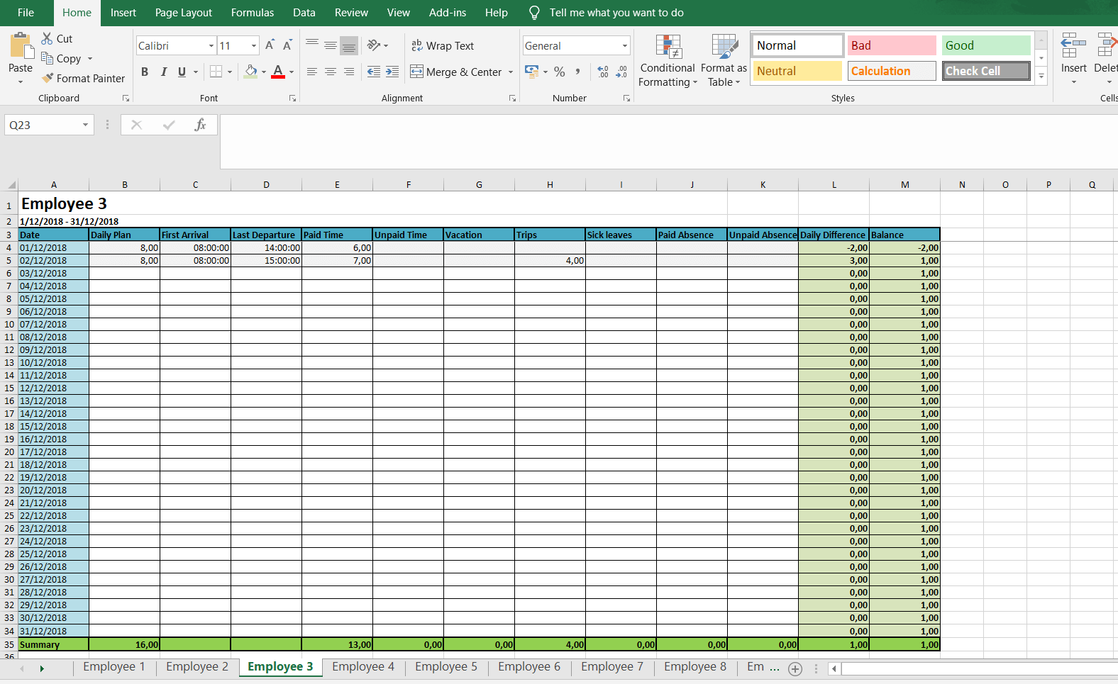 sample monthly timesheet with formulas template