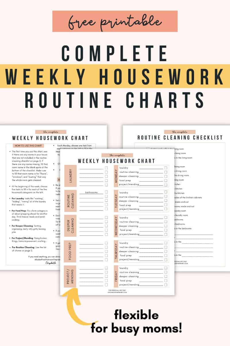 sample chore chart for adults template