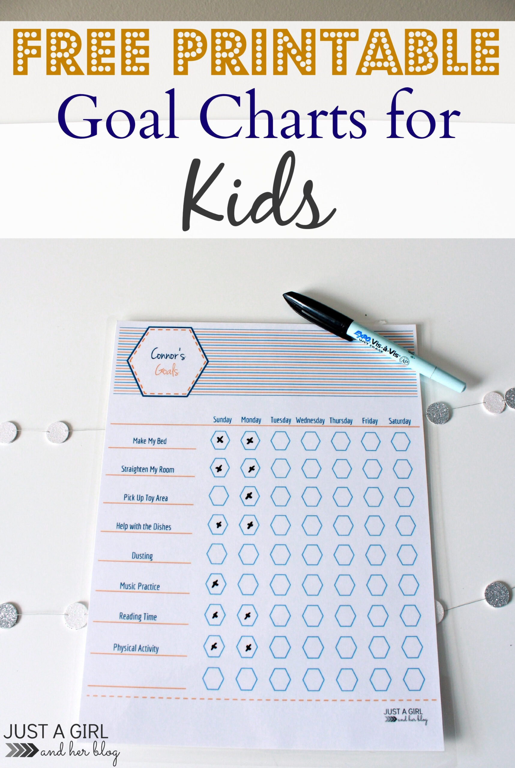 sample goal chart template