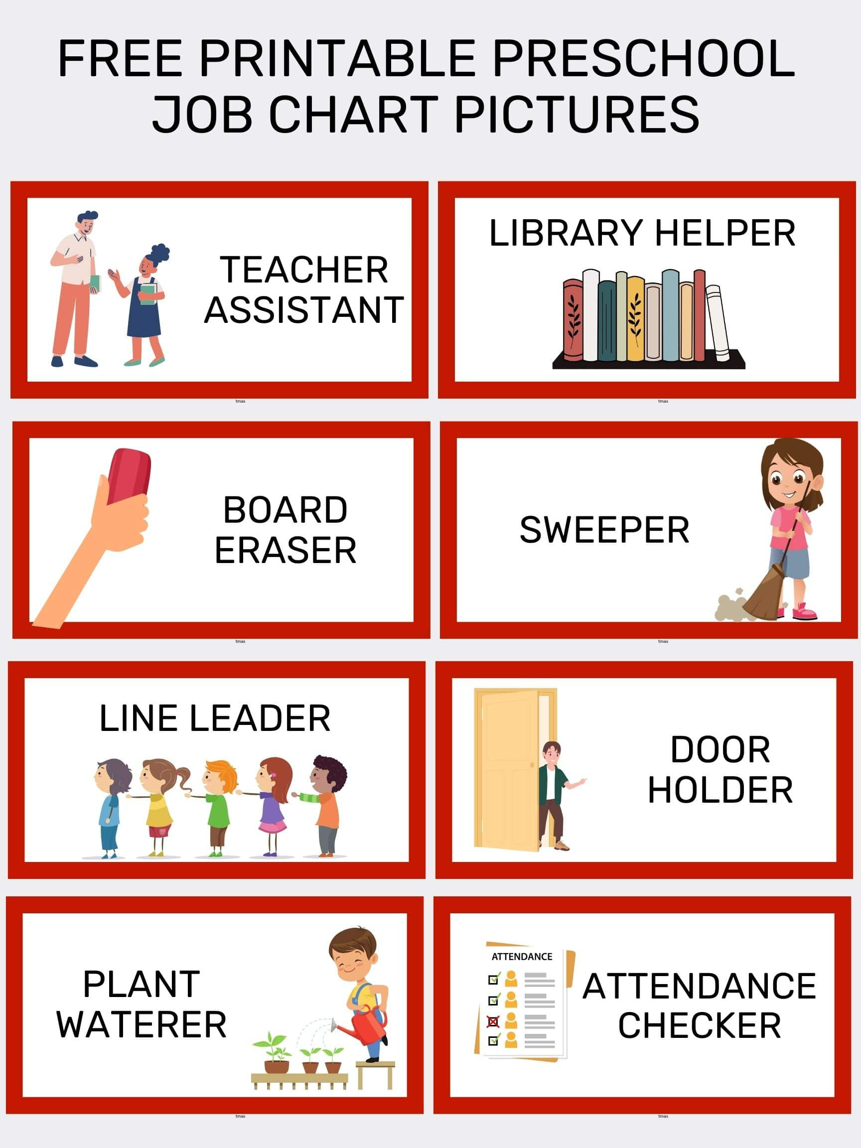 sample job chart template