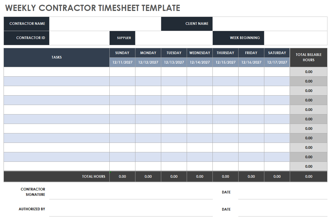 sample timesheet for contractors template