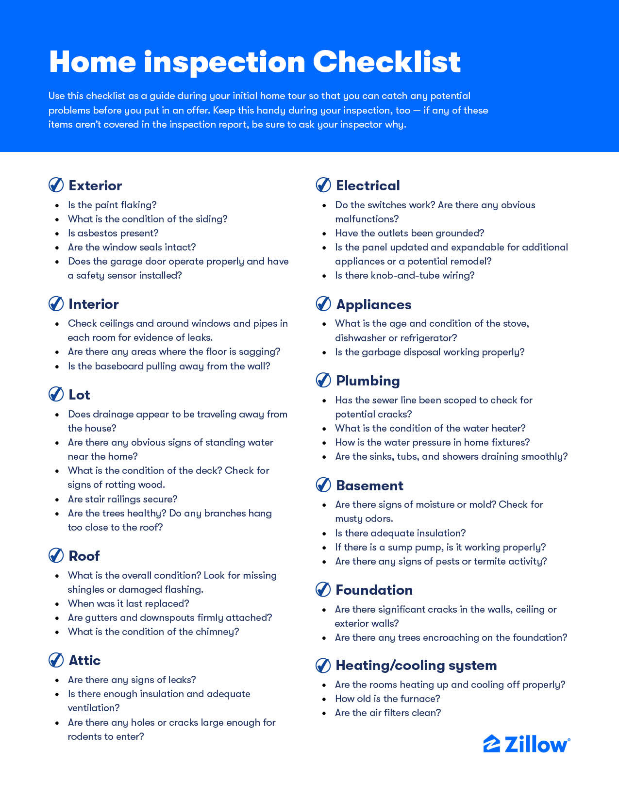 sample Property Inspection Checklist Template