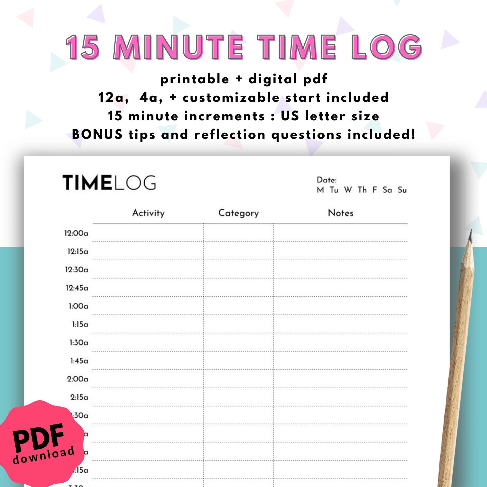 sample 15 minute timesheet template