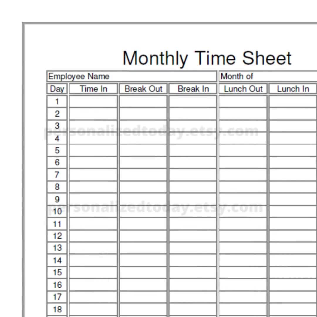 sample fillable timesheet template