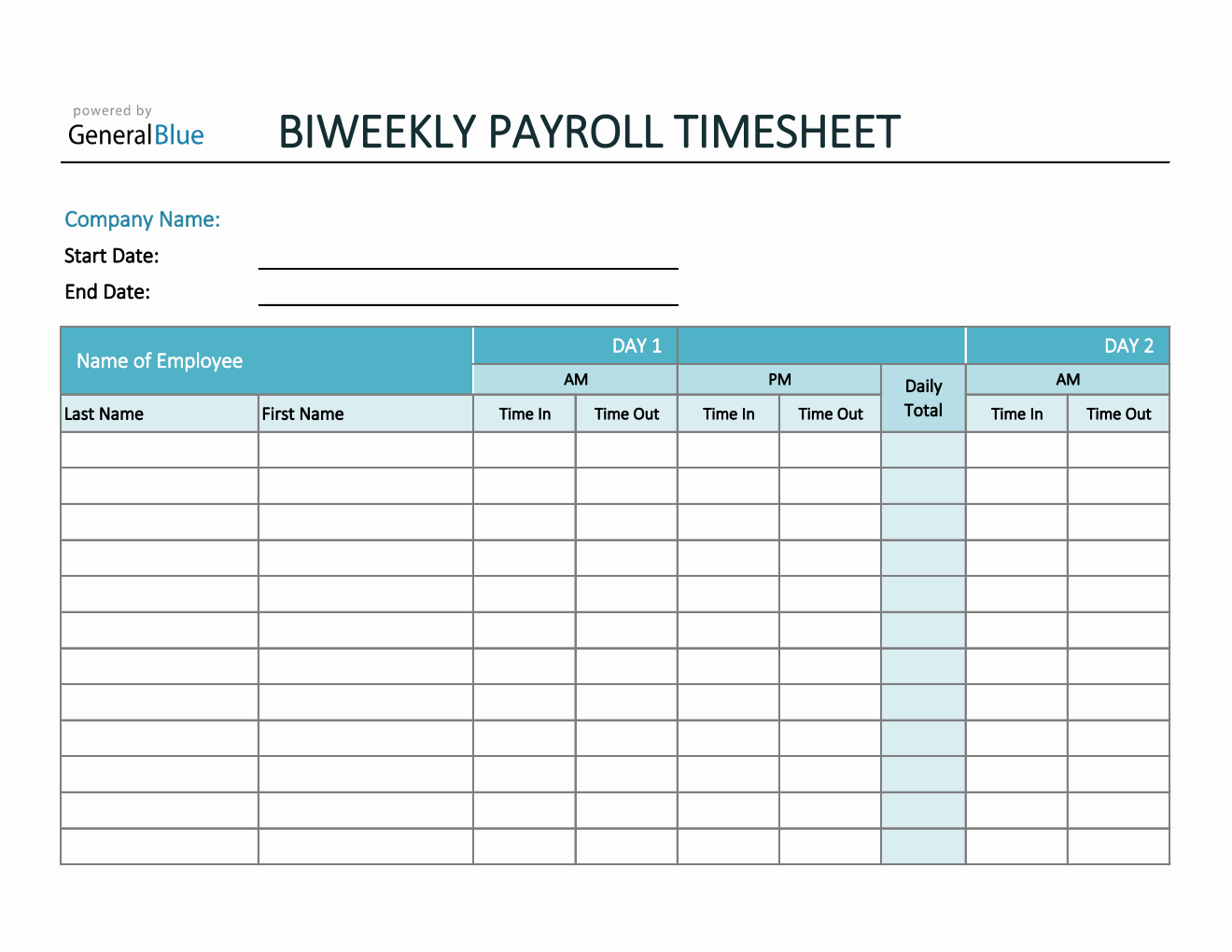 sample payroll timesheet template