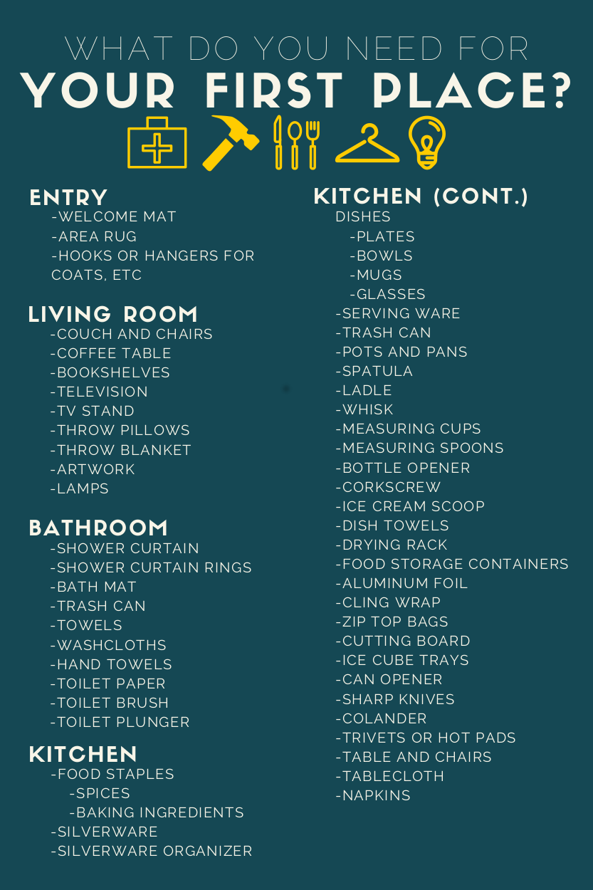 sample First Apartment Checklist Template