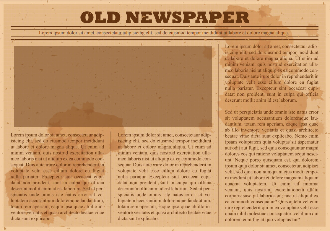 Old Newspaper Template