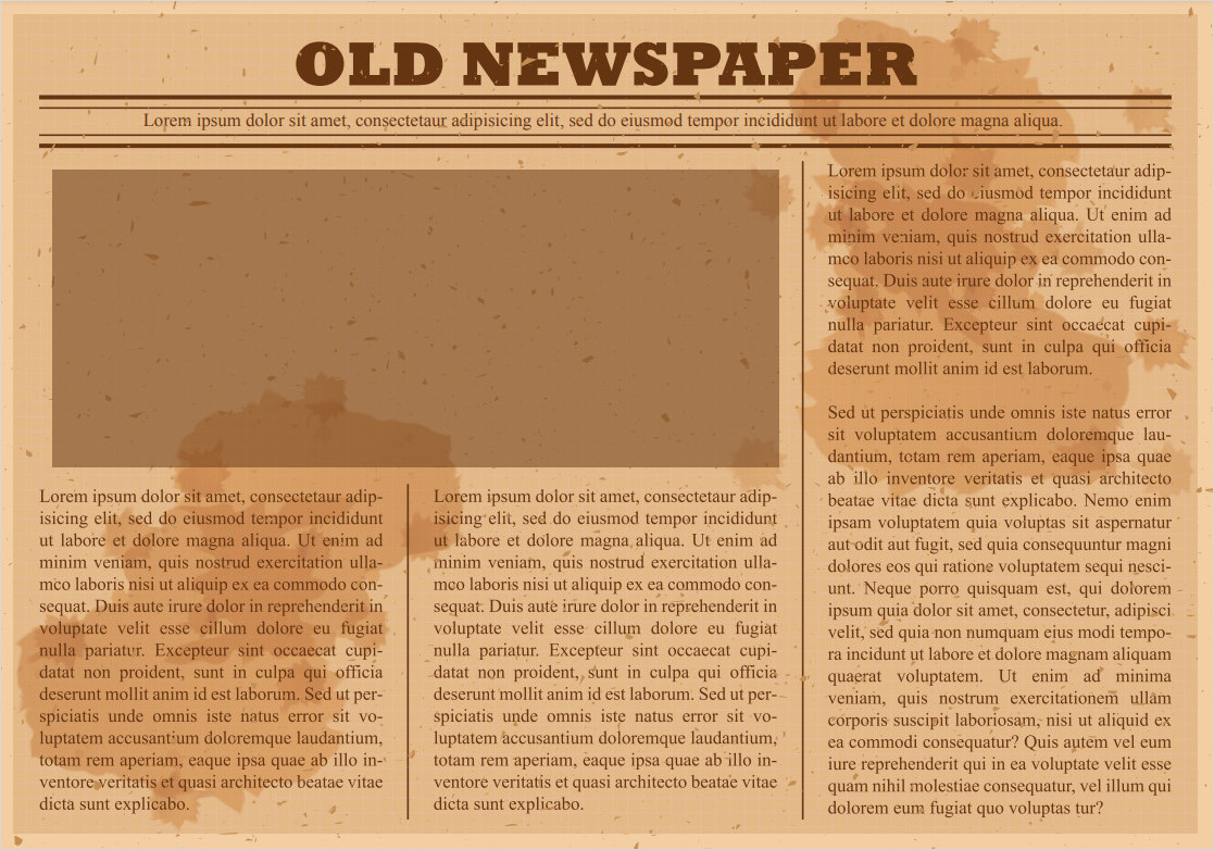 old english newspaper template