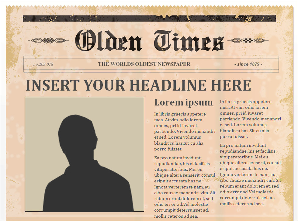 old newspaper template powerpoint