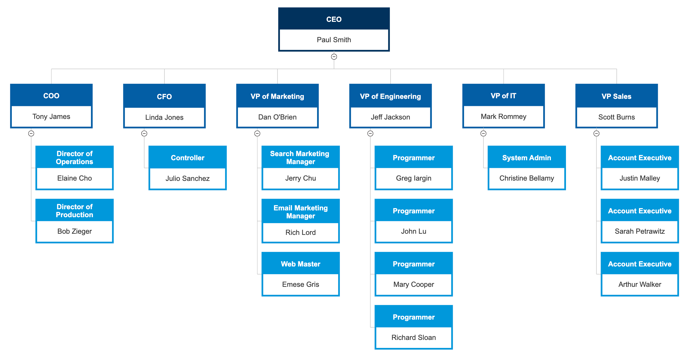 sample company chart template