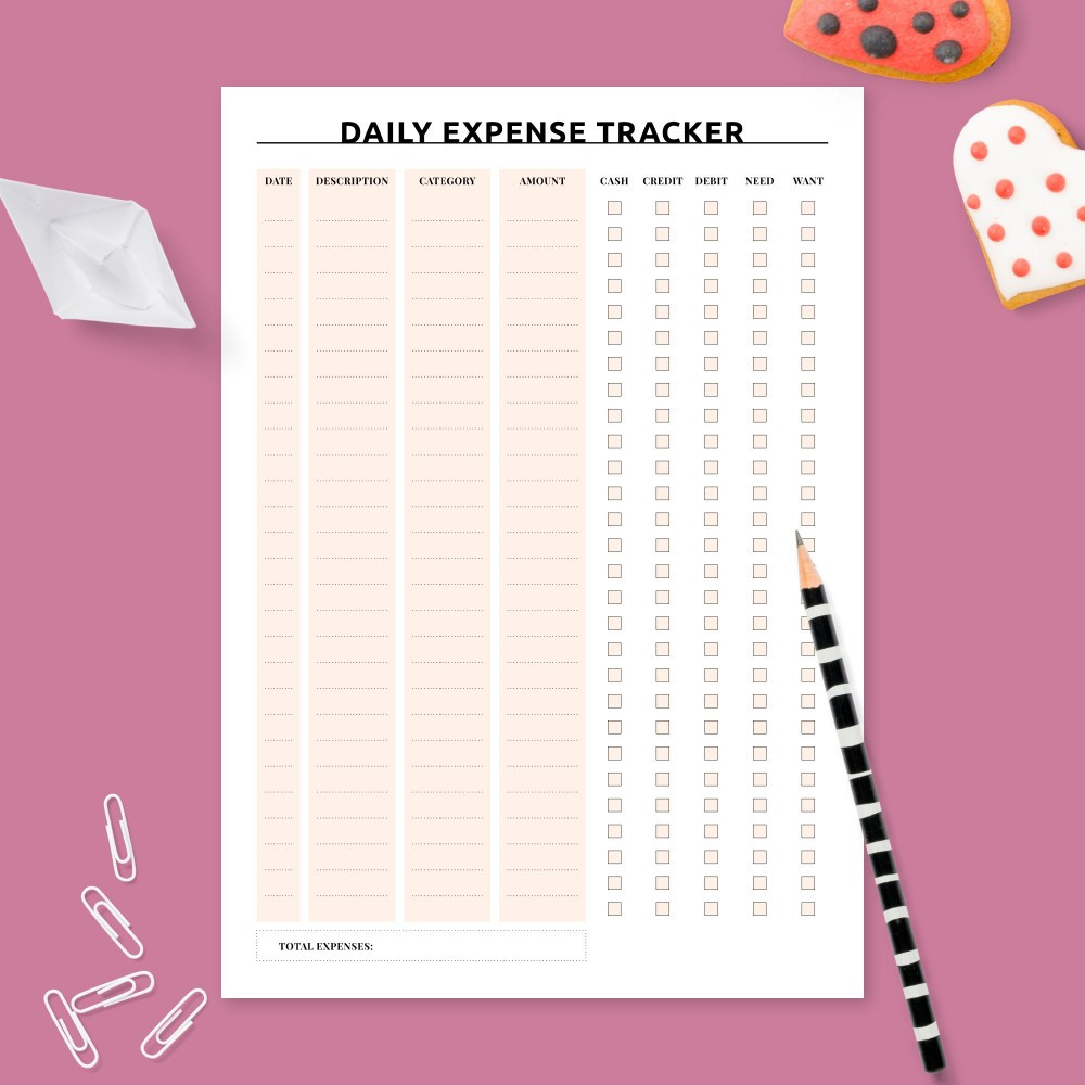 sample daily budget template