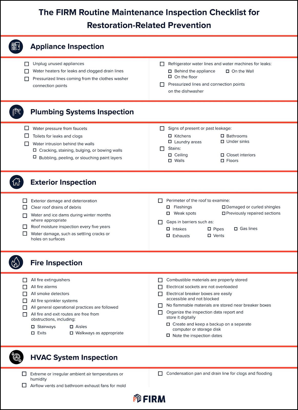 sample preventive maintenance checklist template