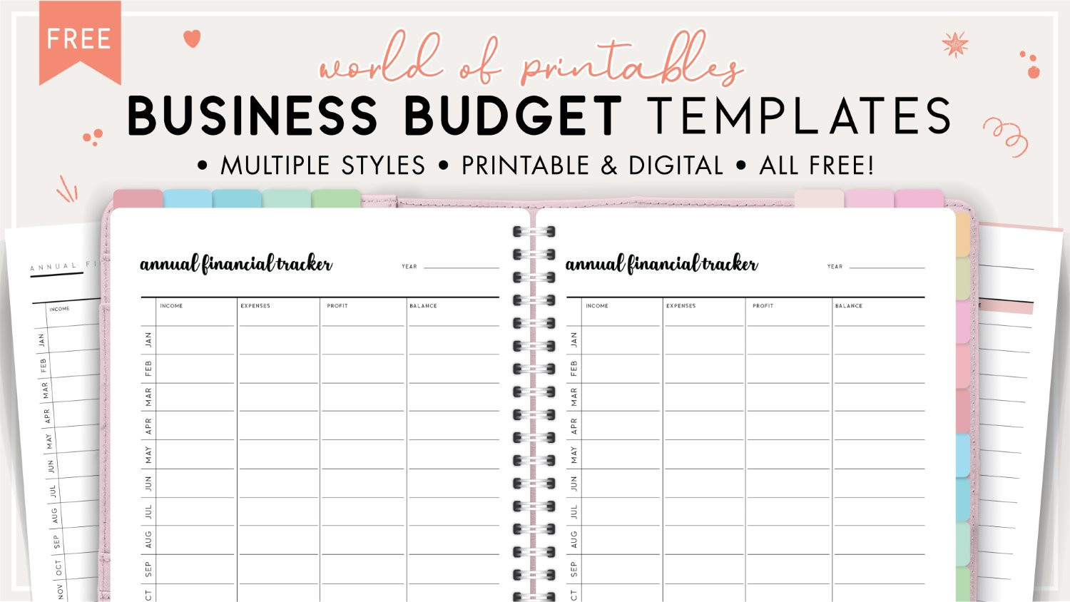 sample small business budget template