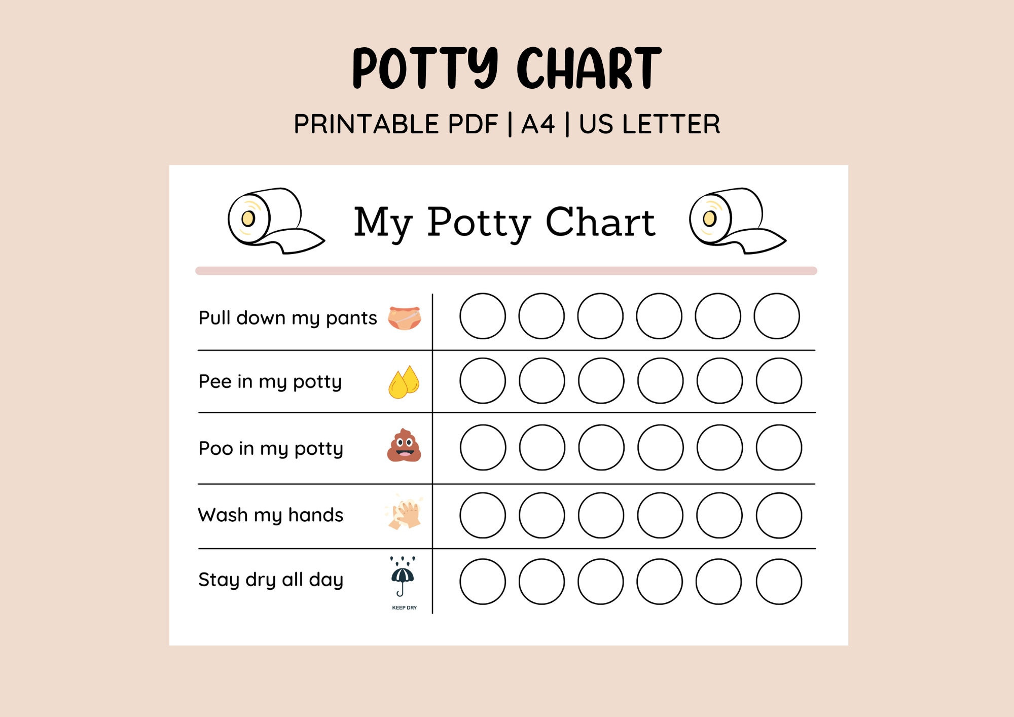 sample toilet chart template