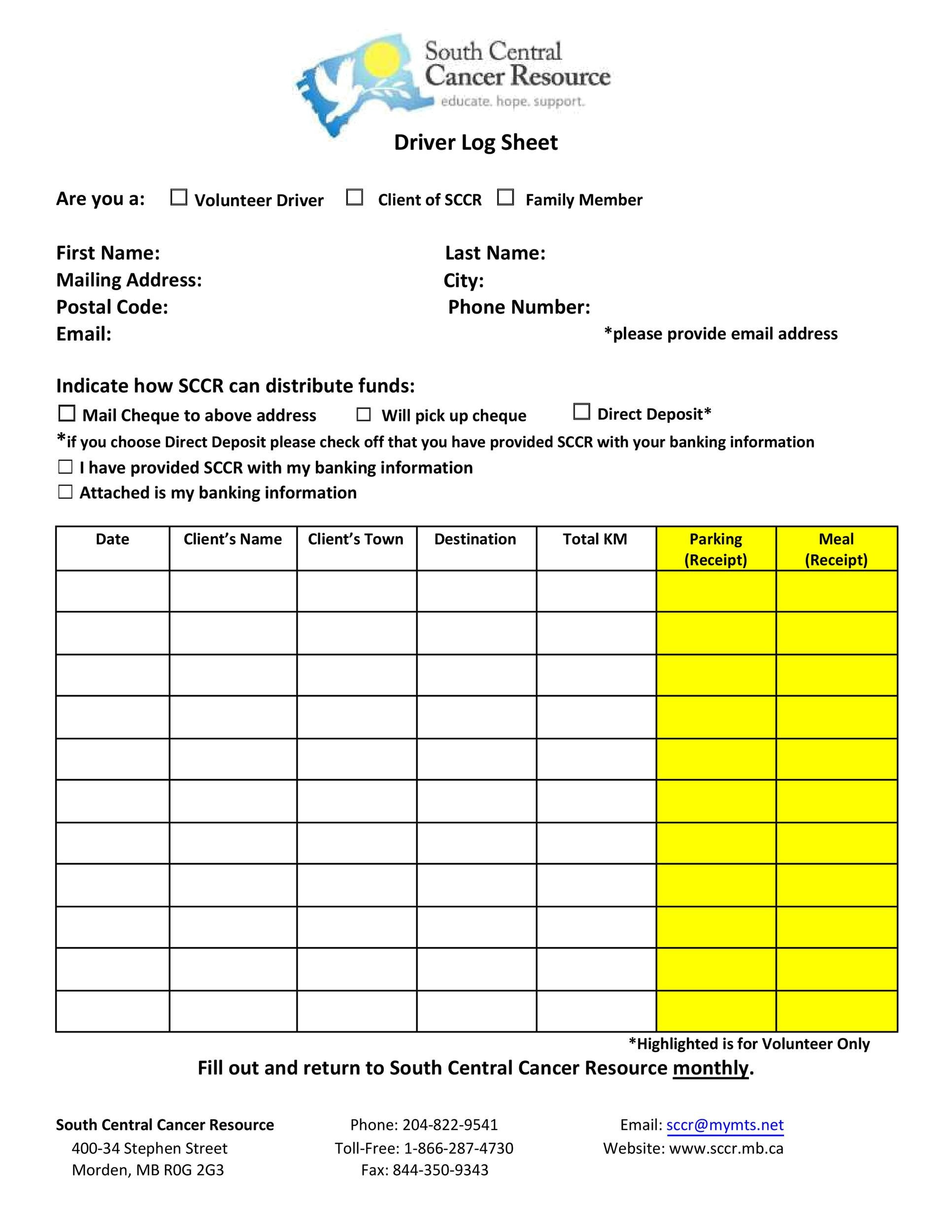 sample drivers timesheet template