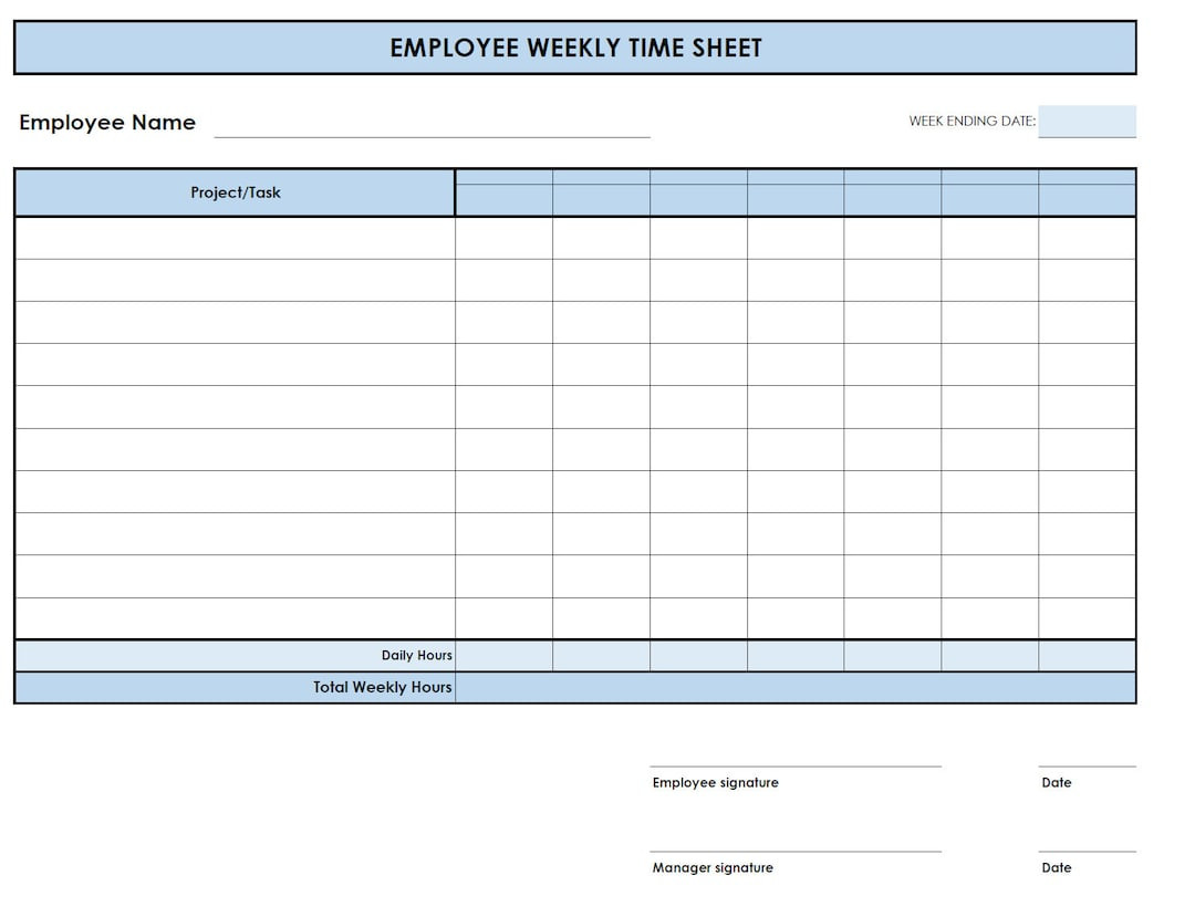 sample multiple projects timesheet template