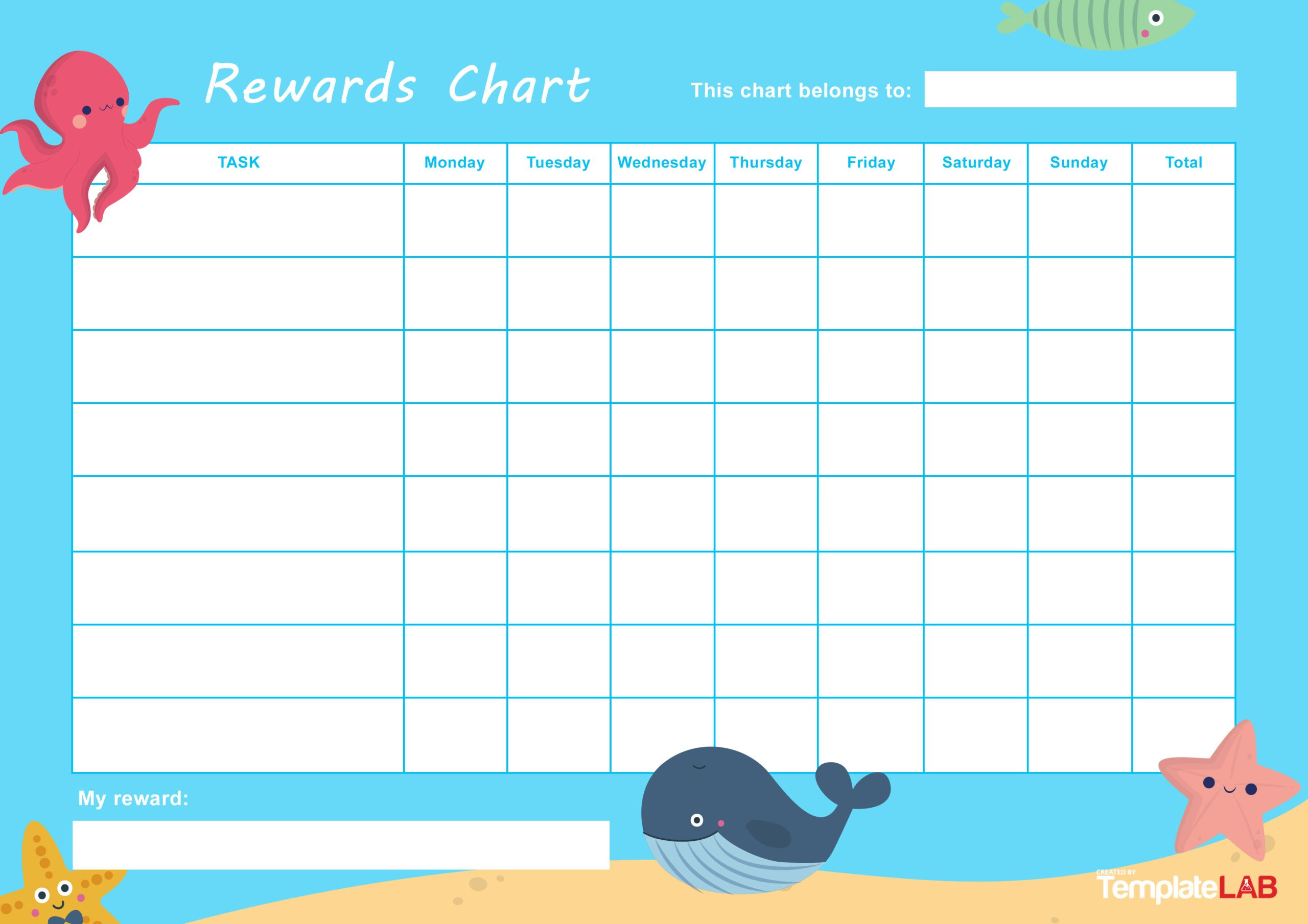 sample reward chart template