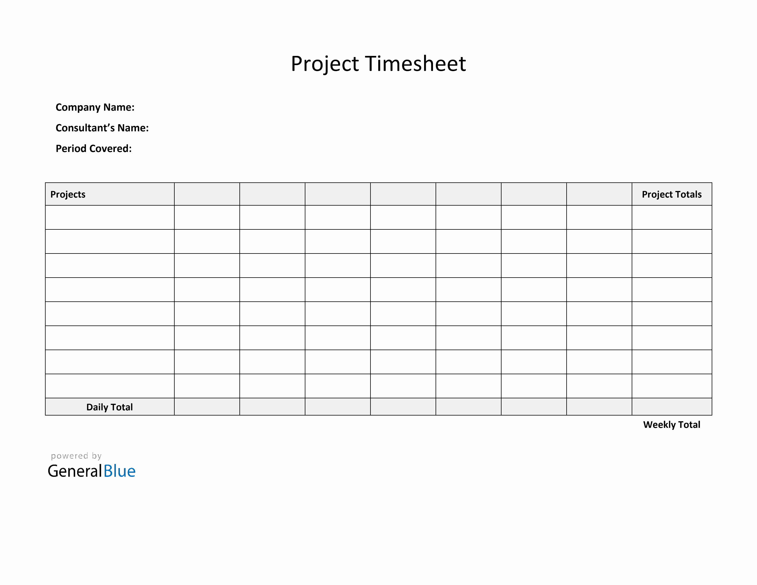 sample simple timesheet template