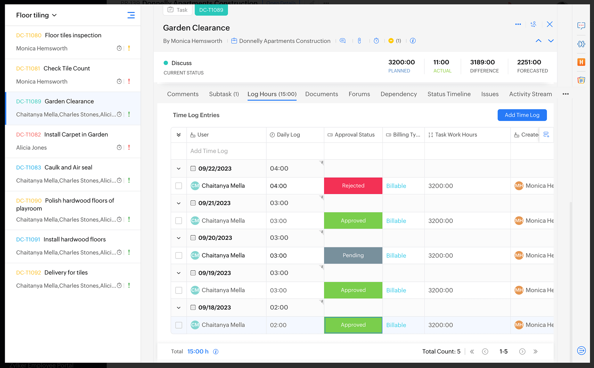 sample project management timesheet template