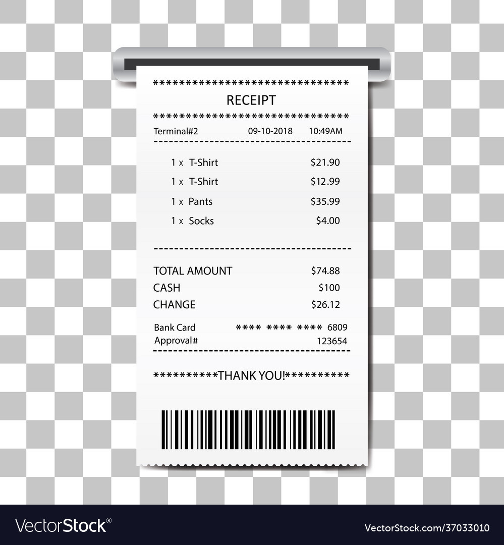 sample bill receipt template