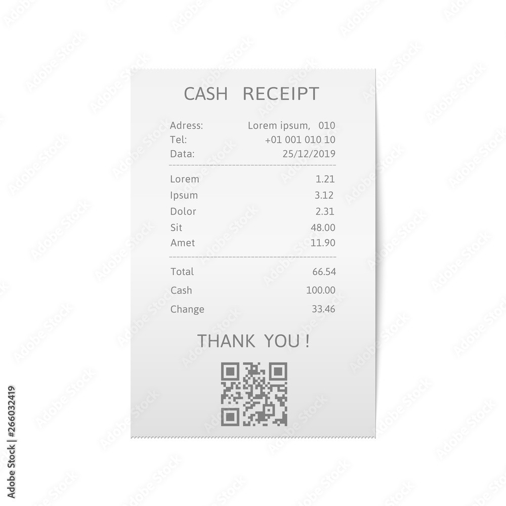 sample bill receipt template