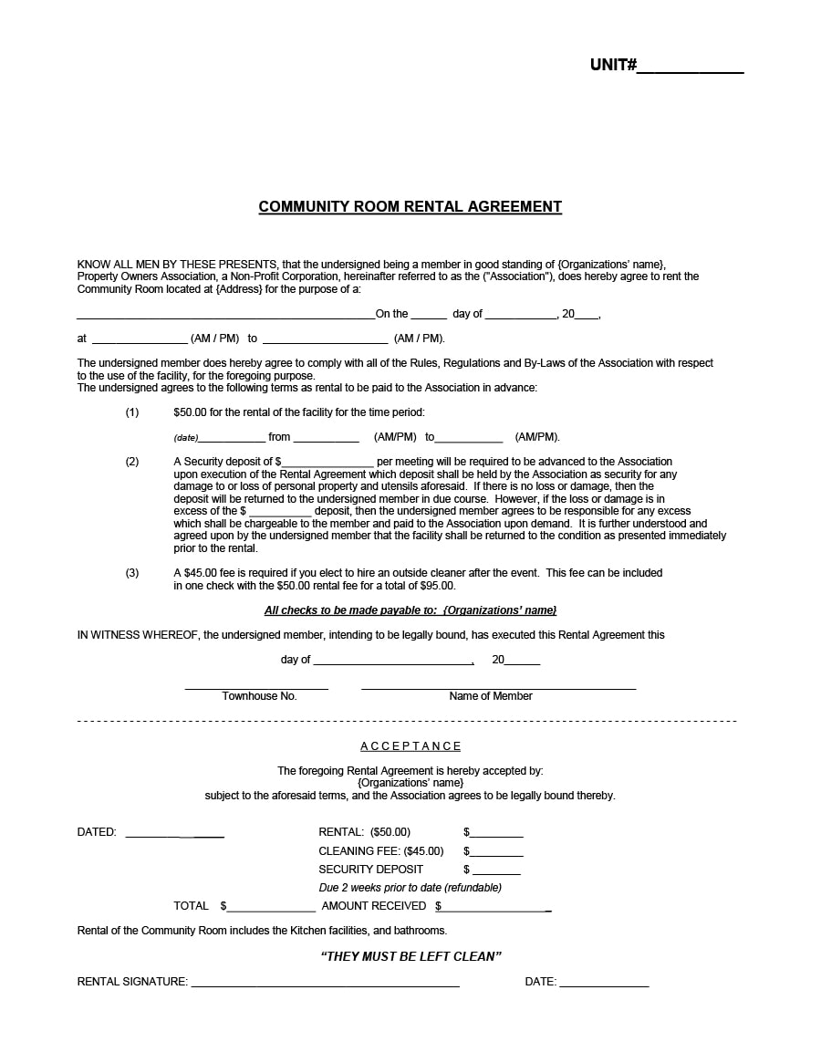 room rental agreement 19