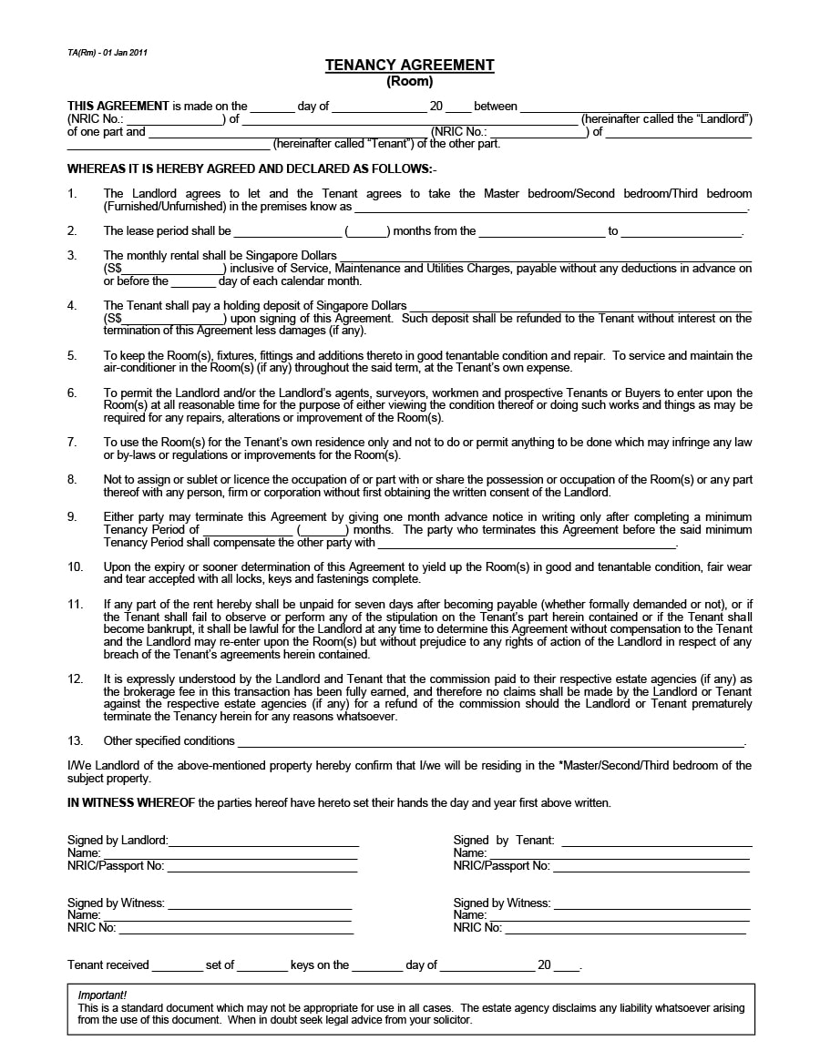 room rental agreement 25