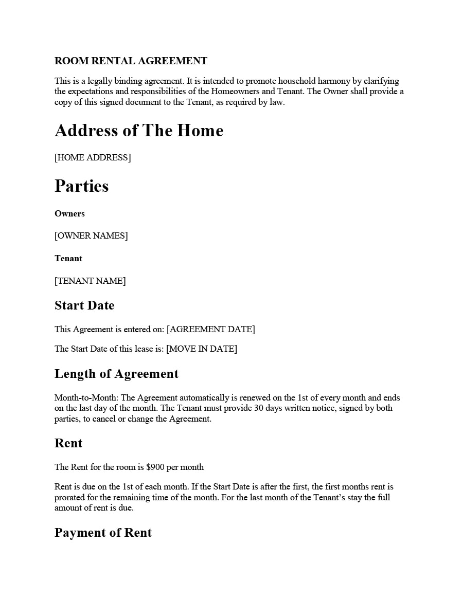 room rental agreement 27