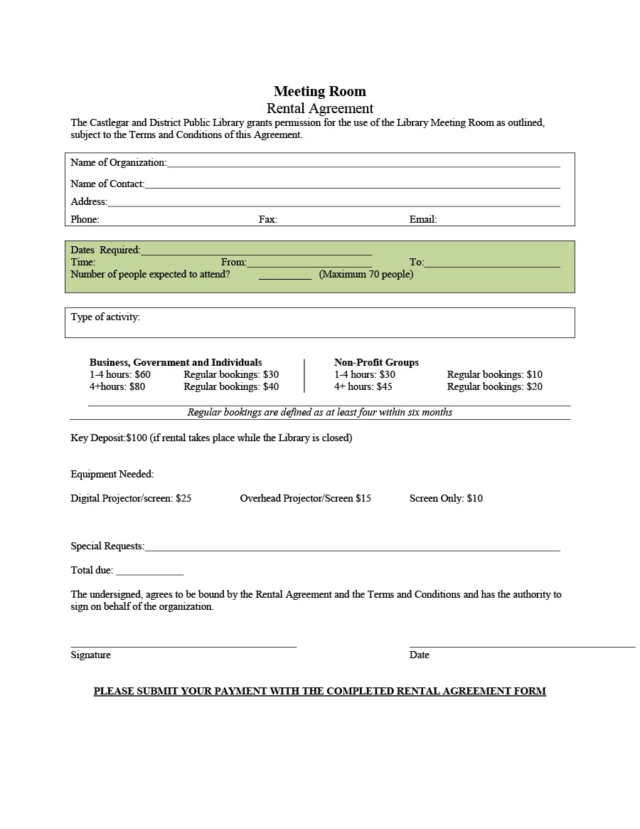 room rental agreement 35