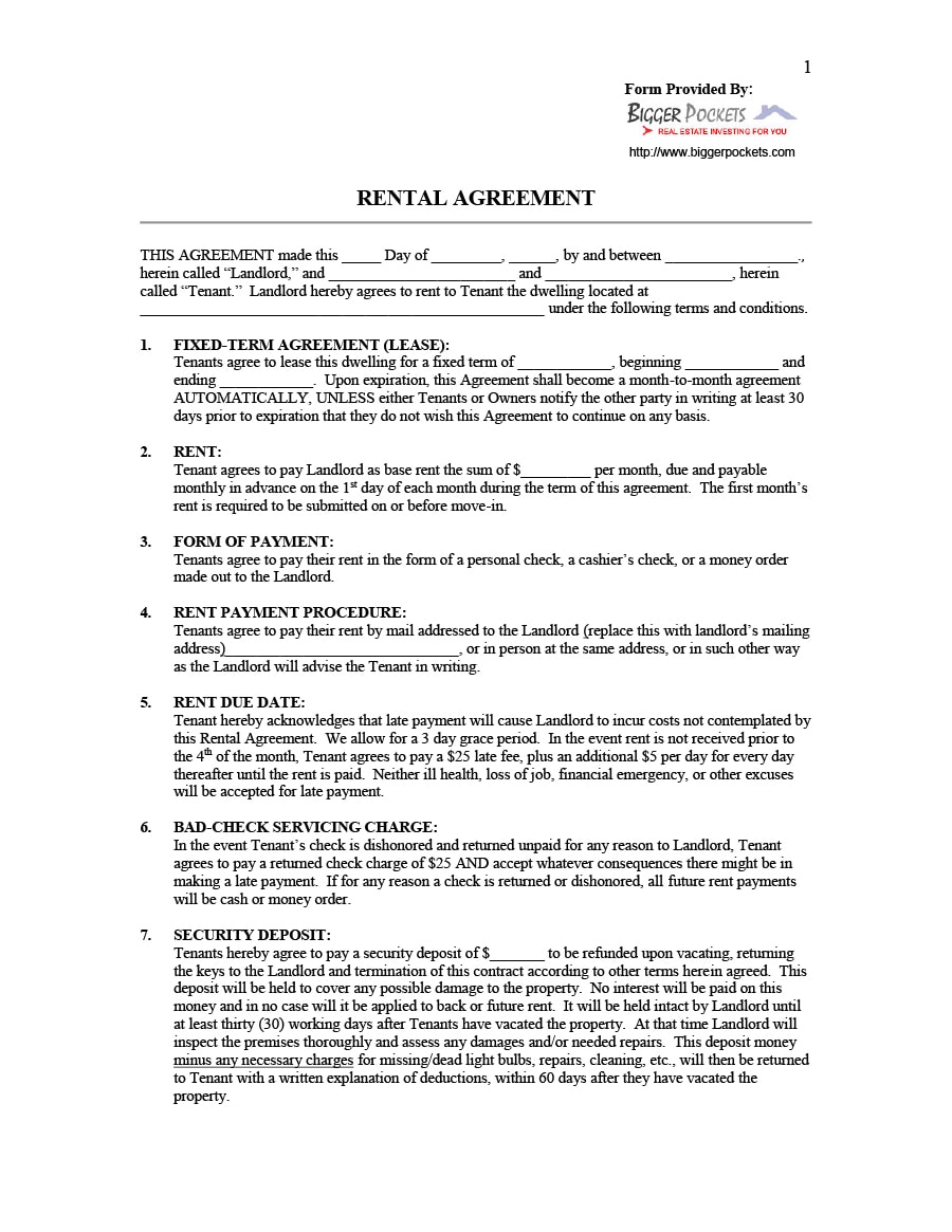 room rental agreement 36