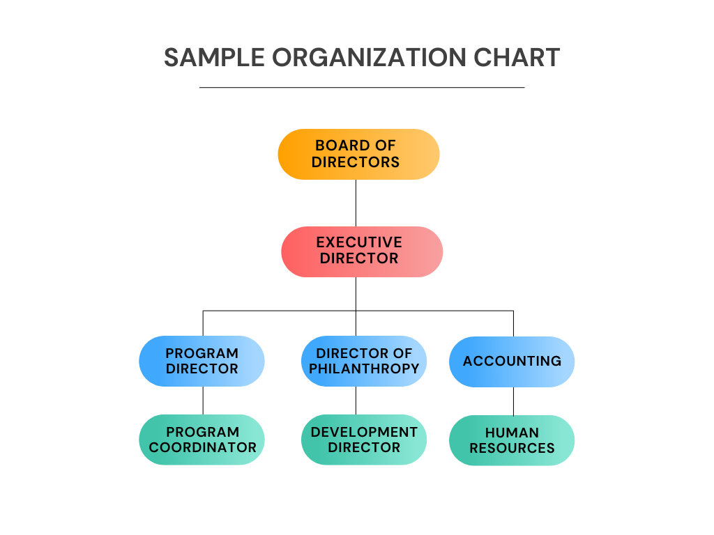 sample nonprofit organization chart template