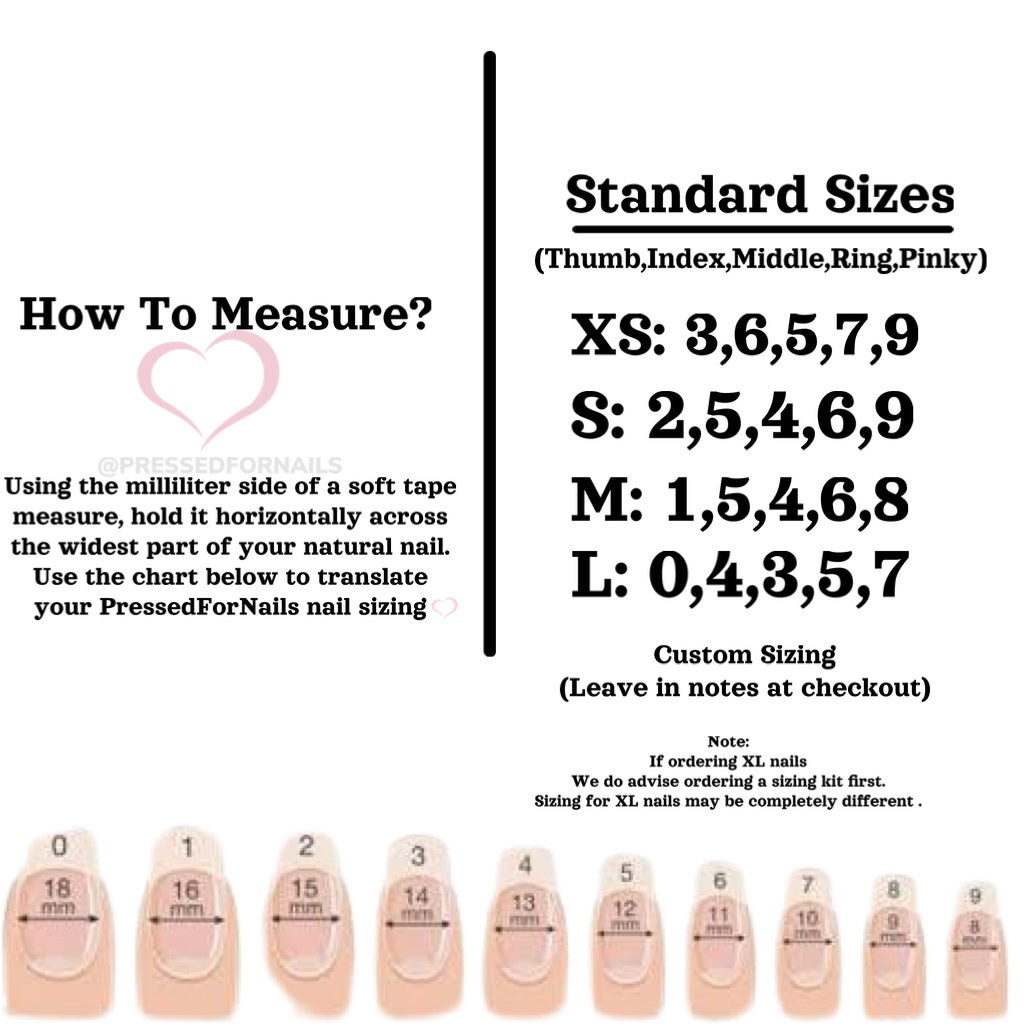 sample press on nail sizing chart template