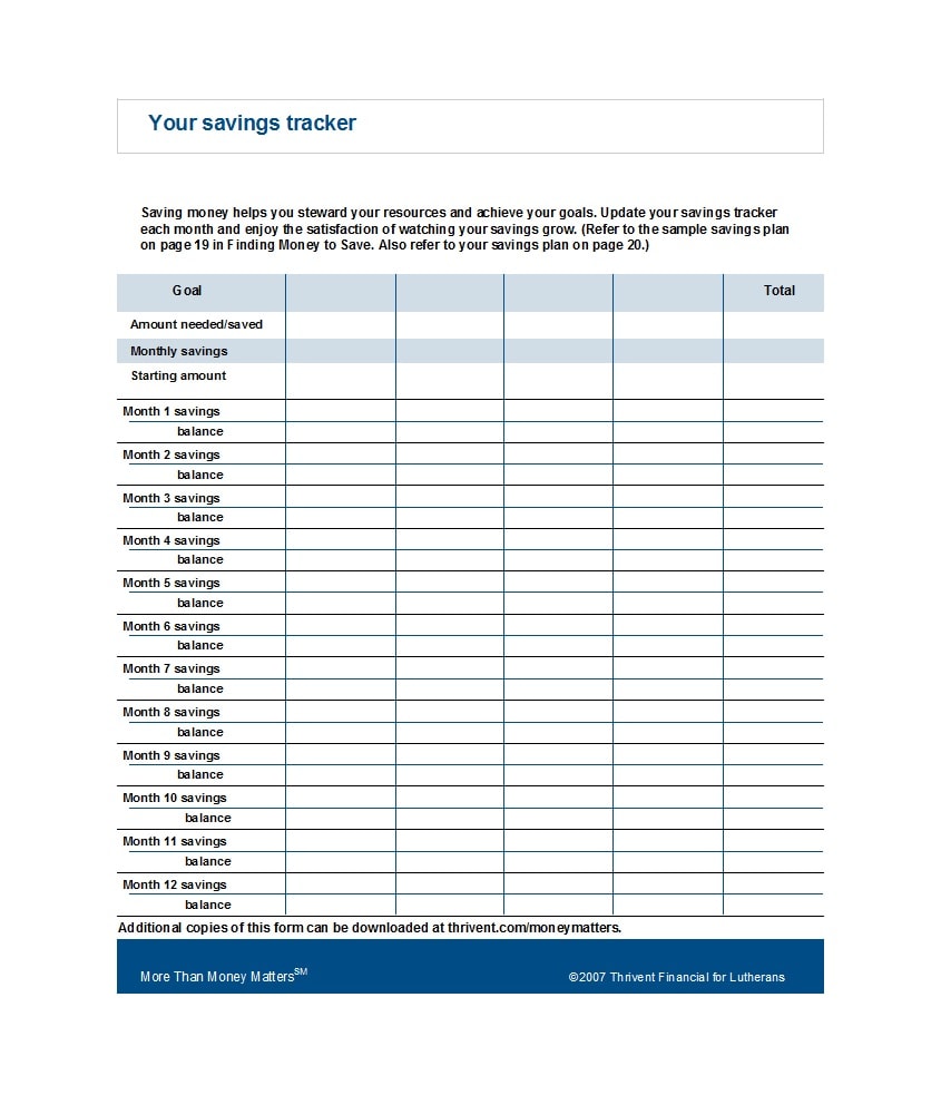 savings tracker 15