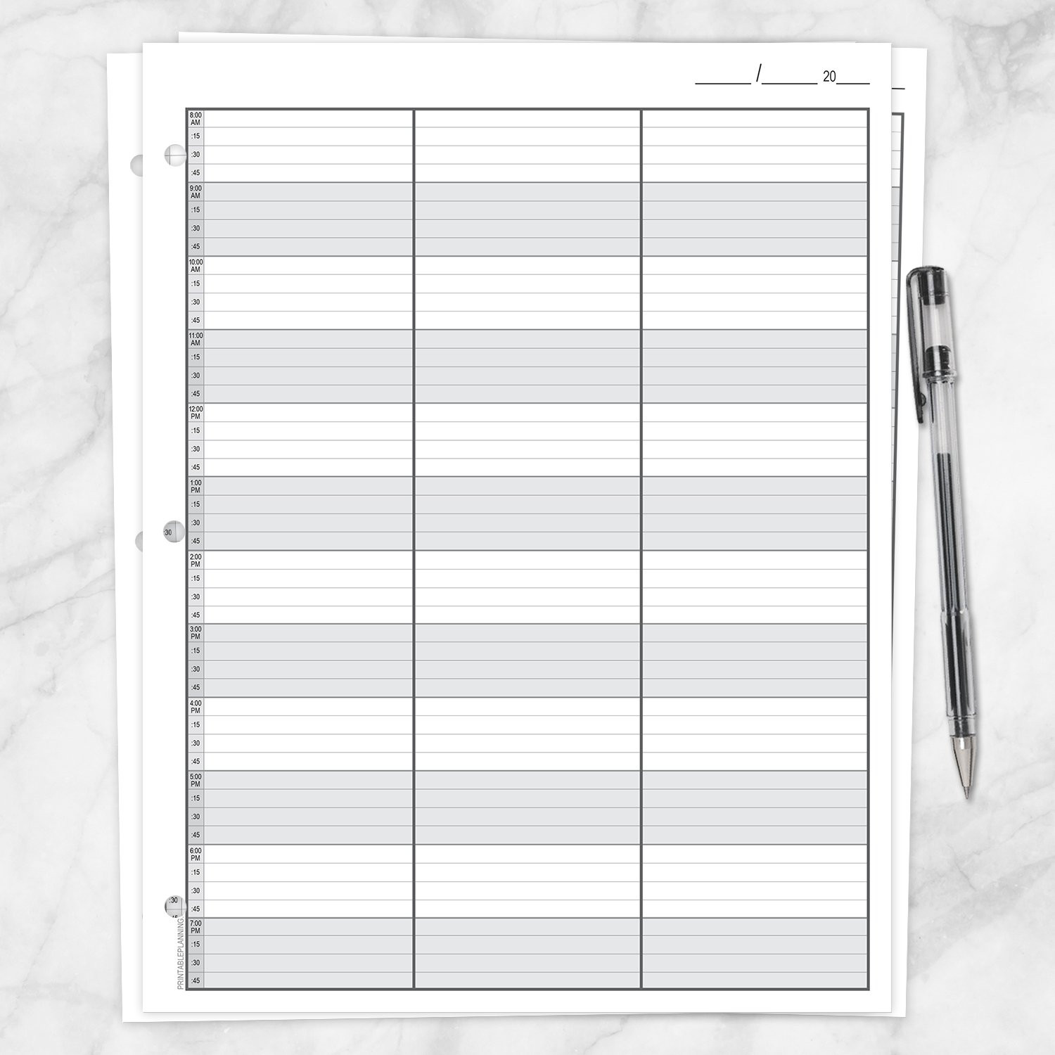 sample 15 minute timesheet template