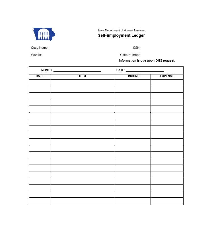 self employment ledger template 06