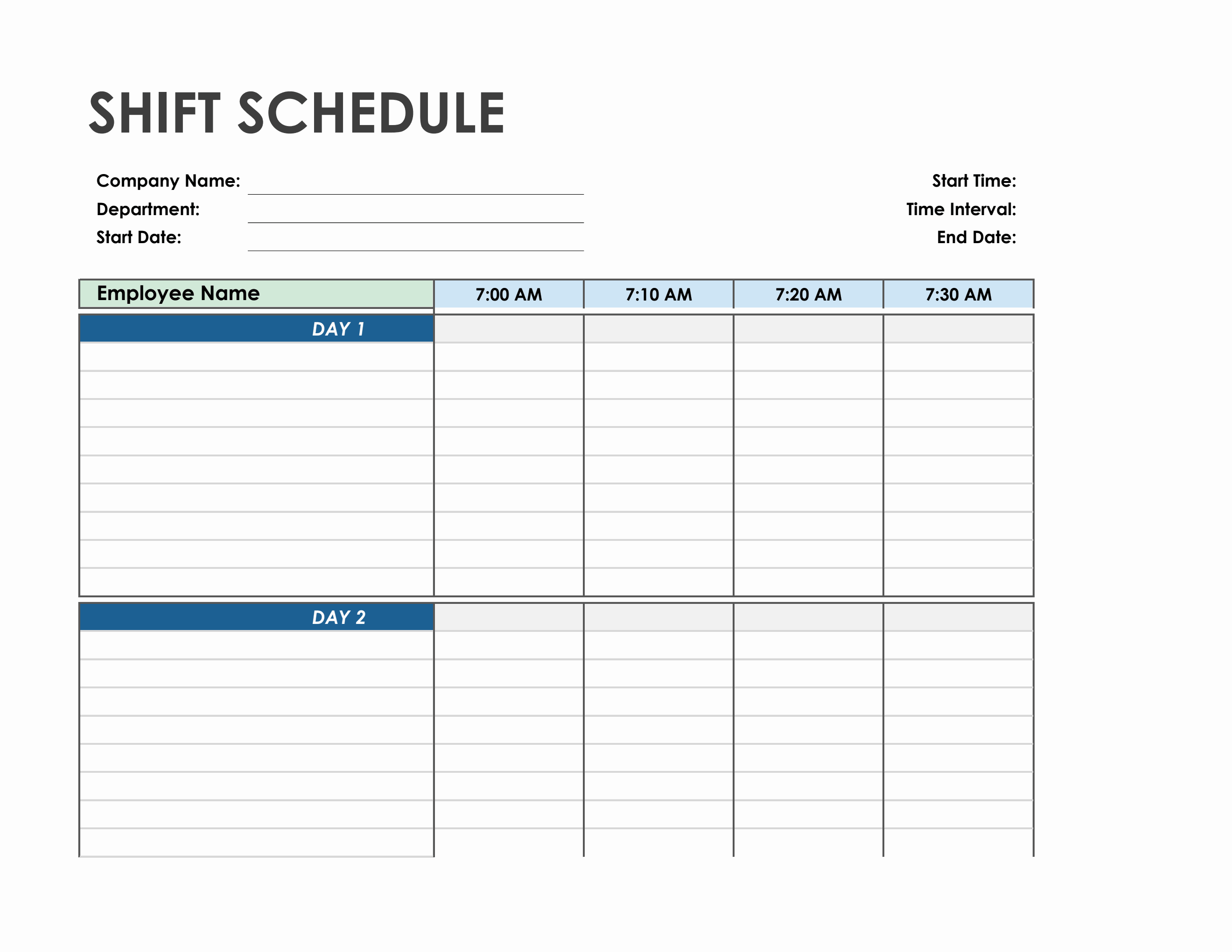 sample night shift timesheet template