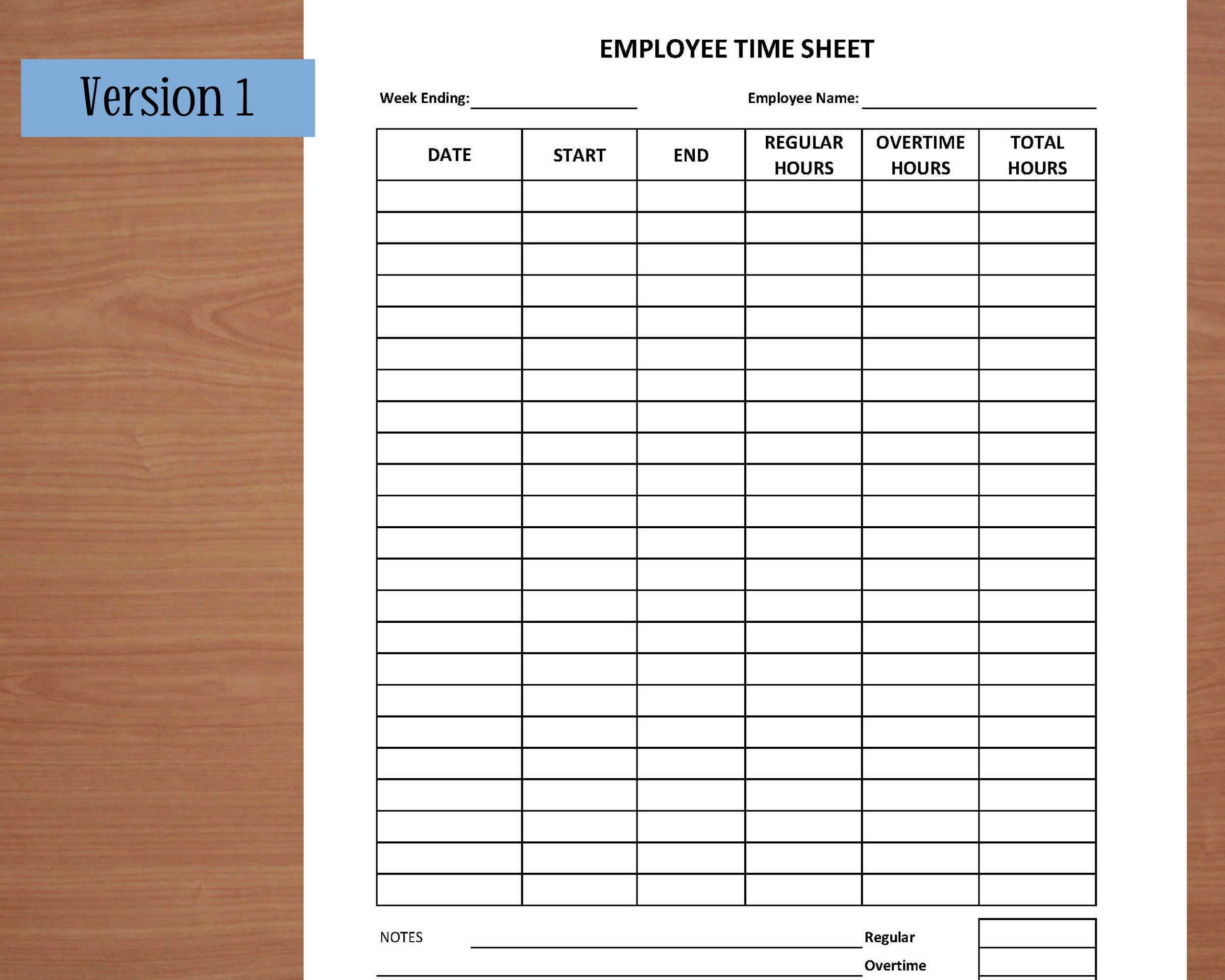 sample business timesheet template