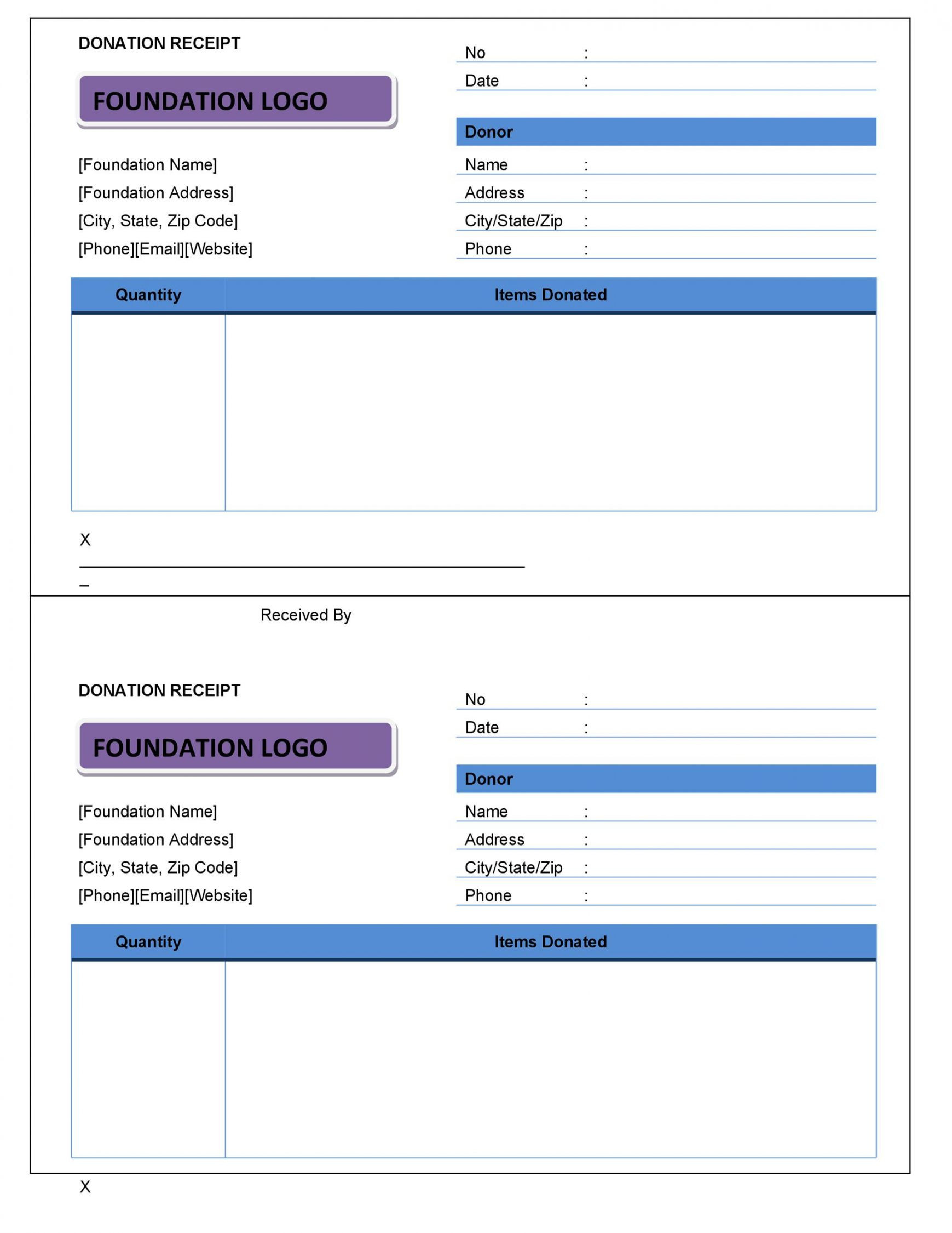 sample sponsorship receipt template