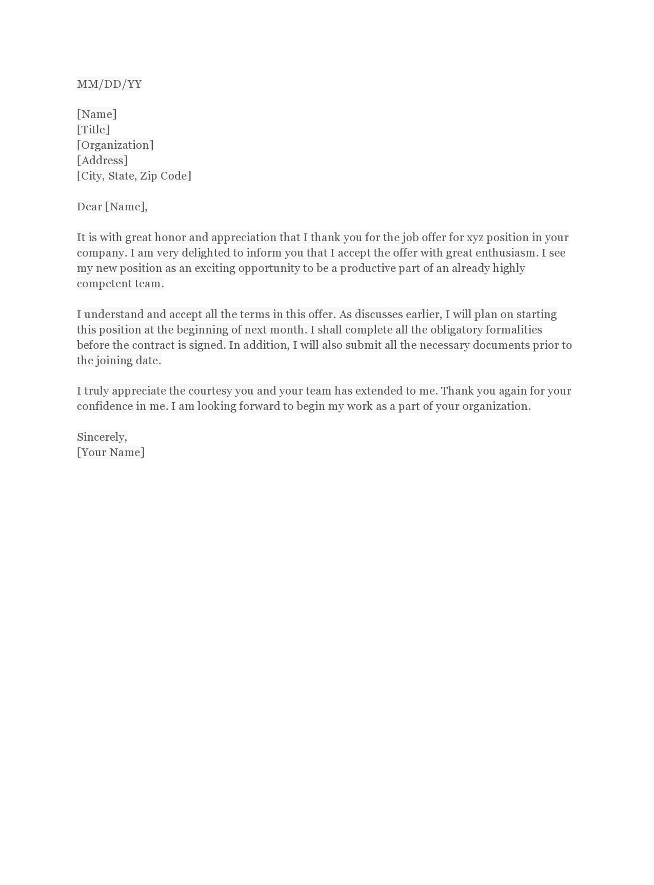 thank you letter for job offer 23