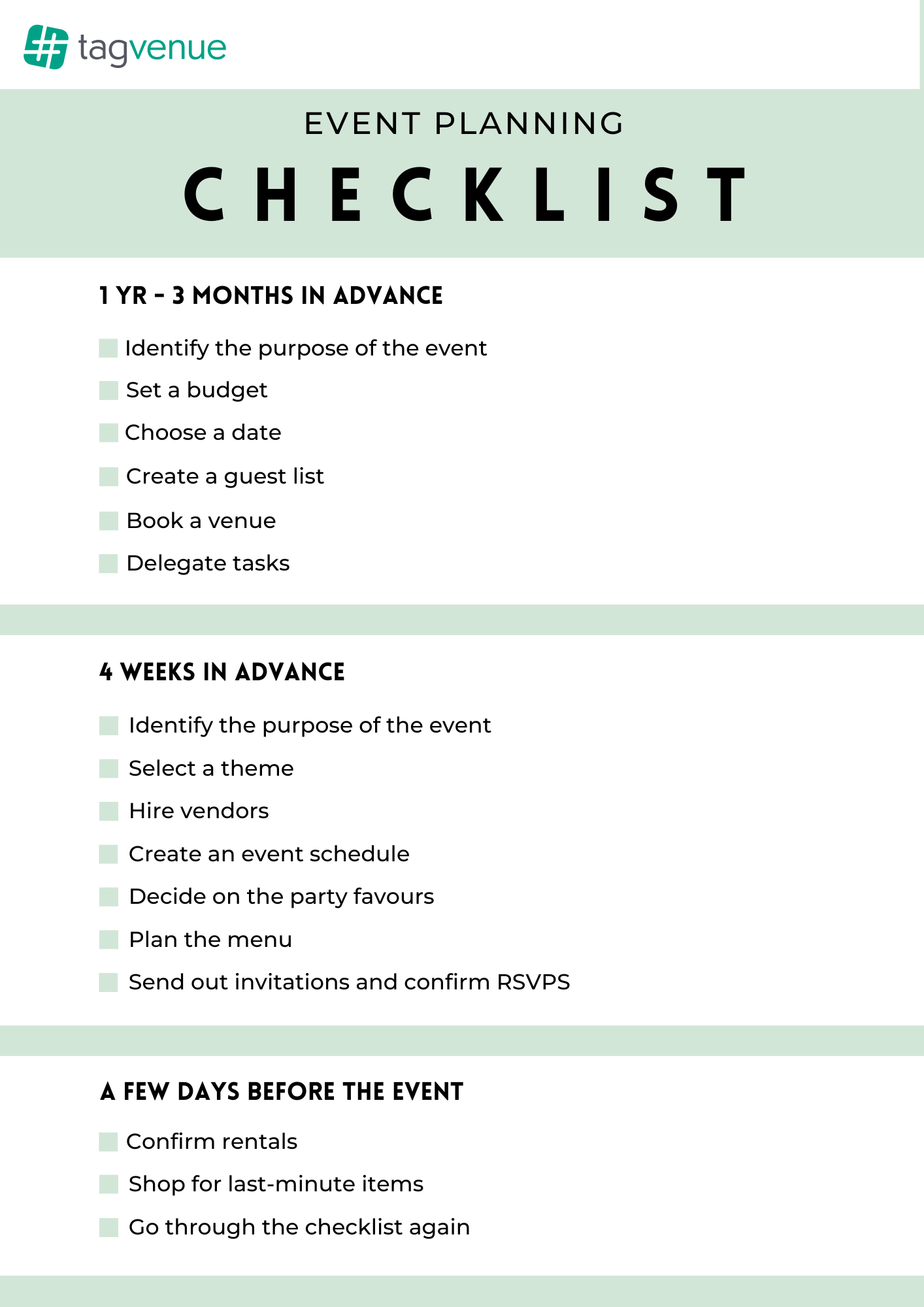 sample event planning checklist template