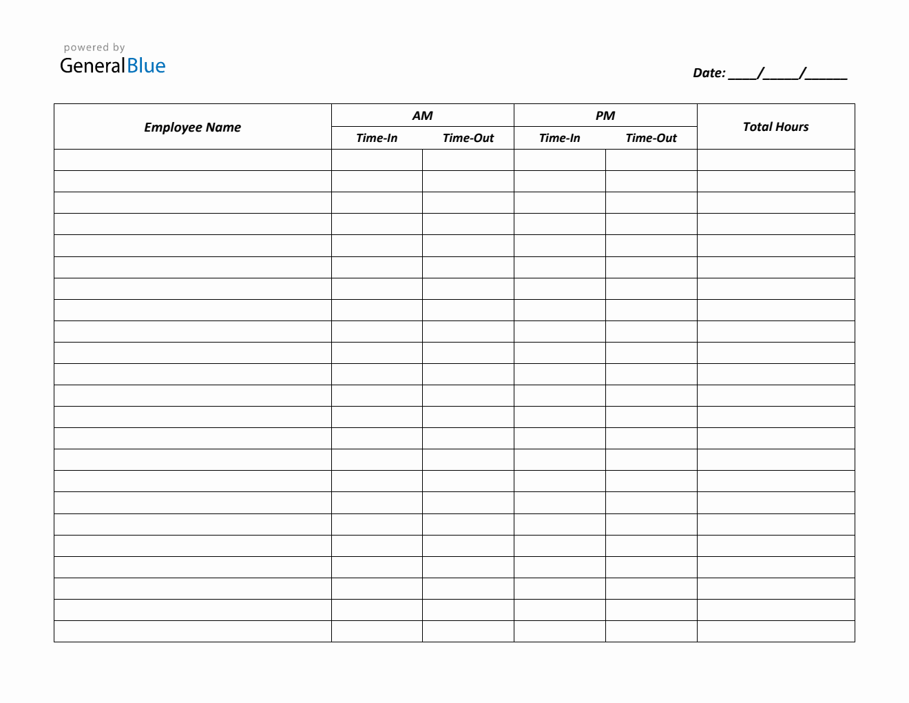 sample blank timesheet template