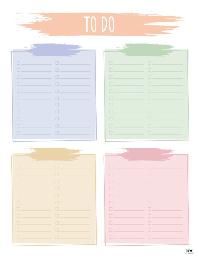 sample To Do Checklist Template