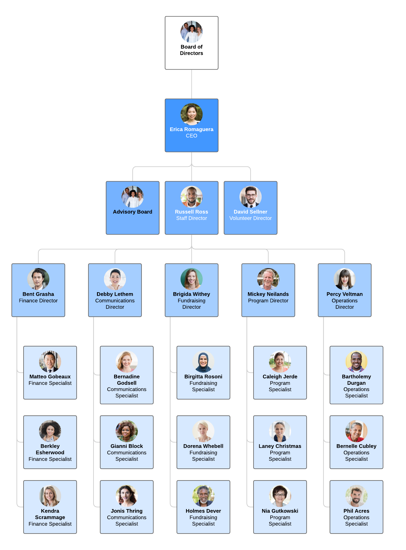 sample company chart template