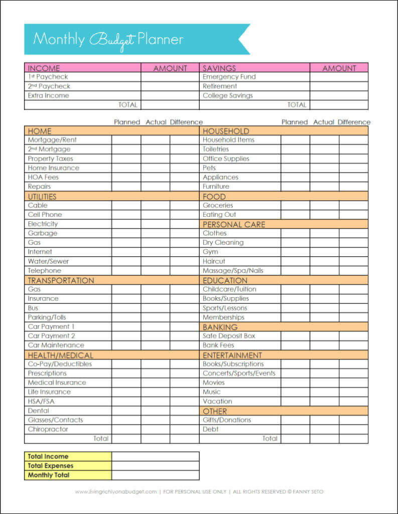 sample home health care budget template