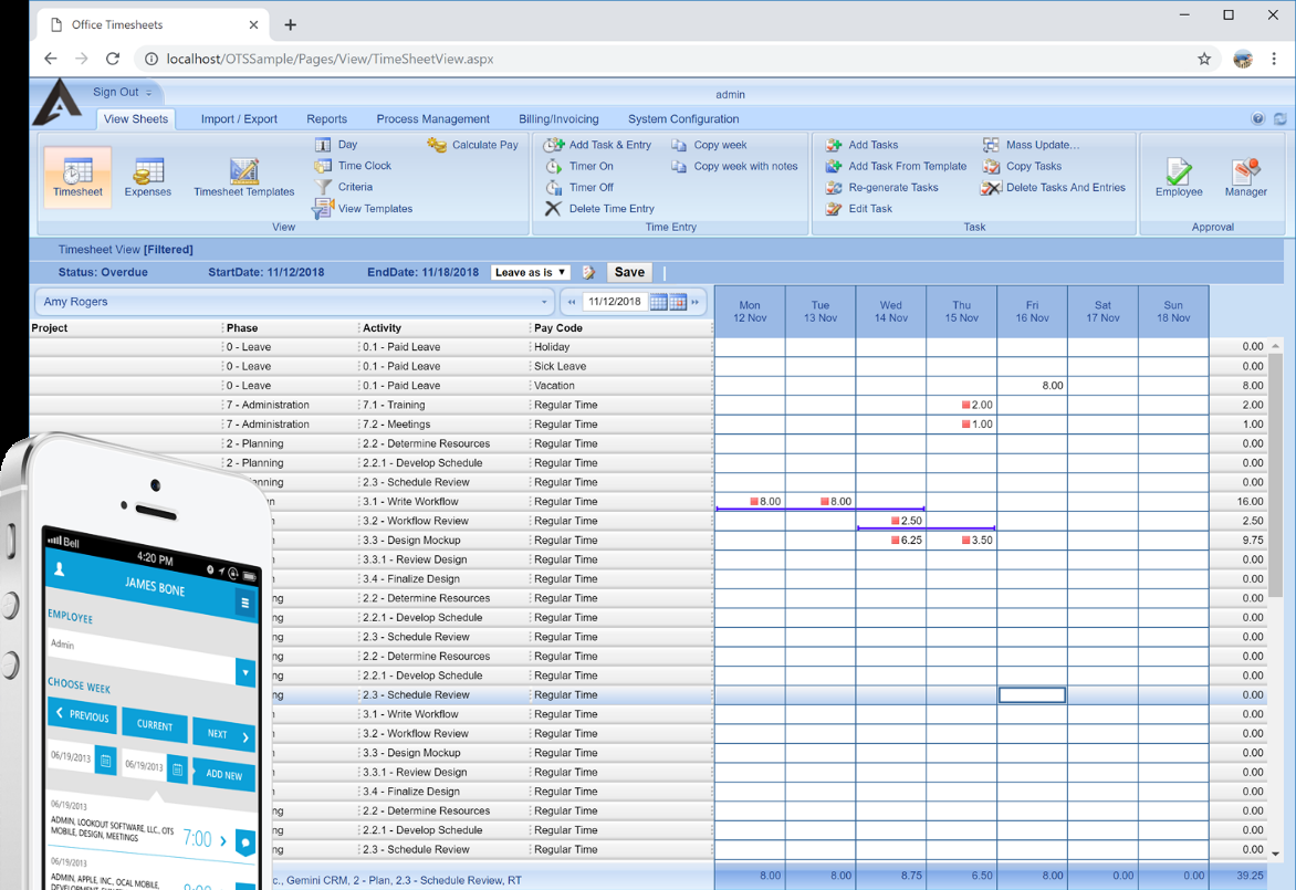 sample office timesheet template