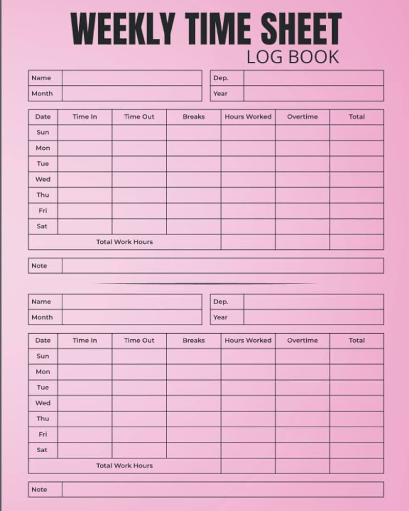 sample simple timesheet template