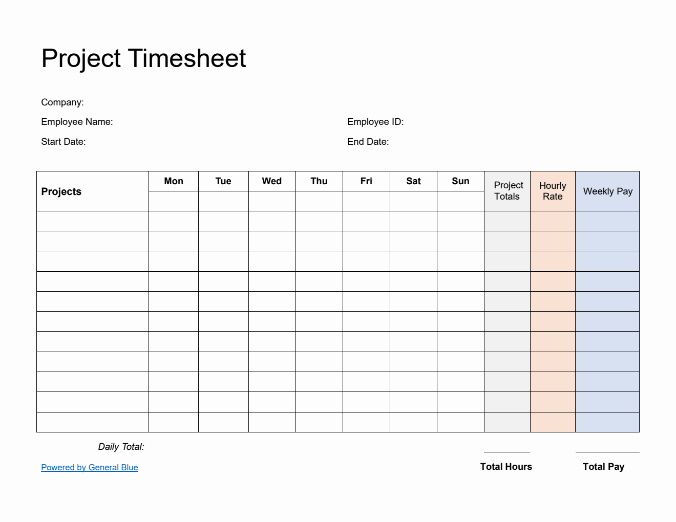 sample timesheet with work description template