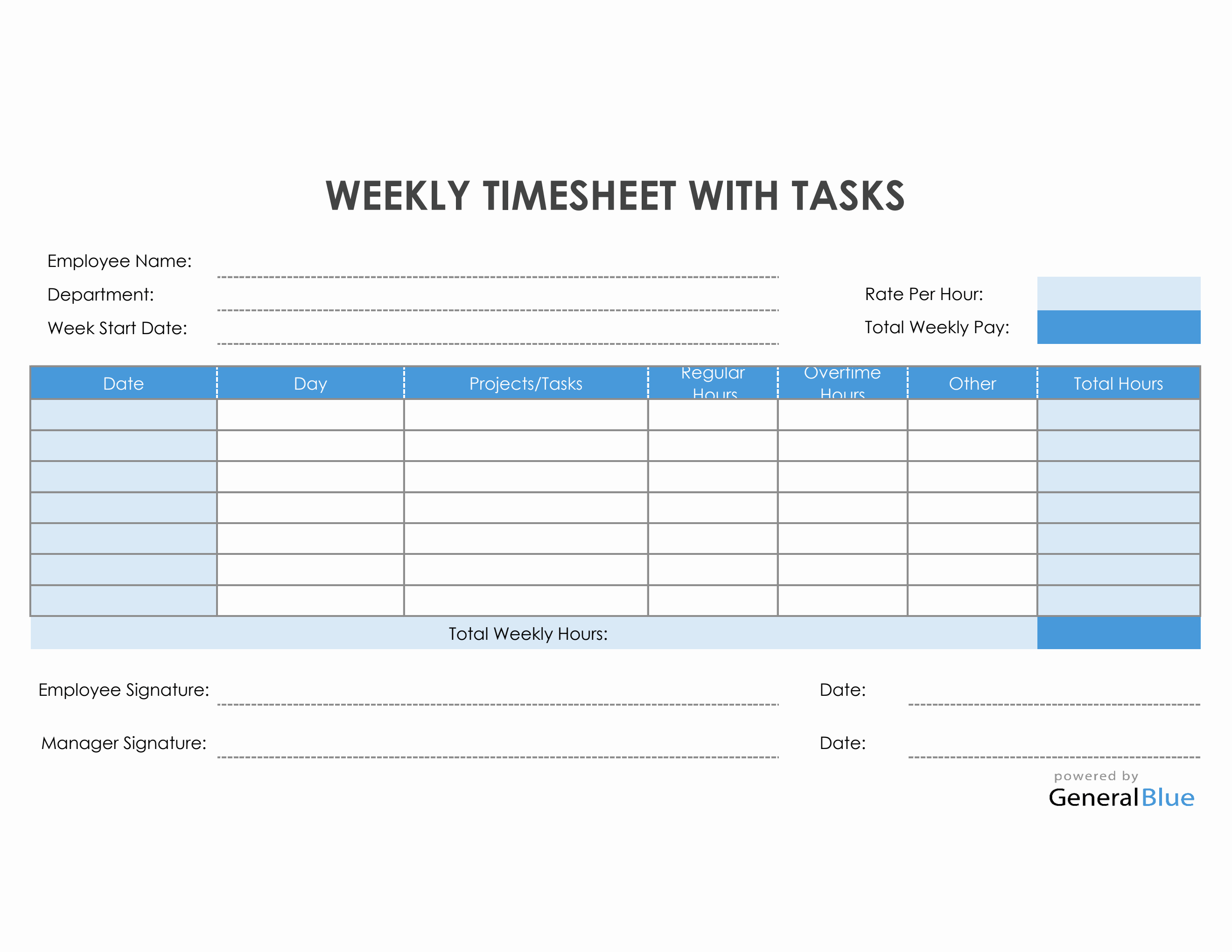 sample task timesheet template